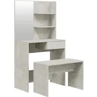 vidaXL Ensemble de coiffeuse gris béton 74,5x40x141 cm