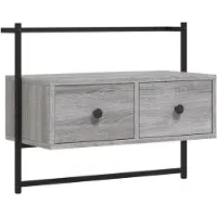 vidaXL Armoire TV murale Gris Sonoma 60,5x30x51 cm Bois composite