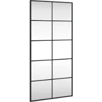 vidaXL Miroir mural noir 50x100 cm rectangulaire fer