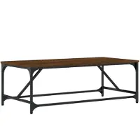 vidaXL Table basse marron imitation chêne 100x50x35 cm Bois composite