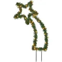 vidaXL Décoration lumineuse météore de Noël avec piquets 80 LED 62 cm