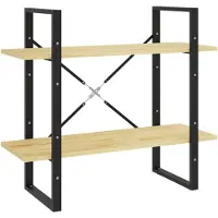 vidaXL Bibliothèque à 2 niveaux 80x30x70 cm Bois de pin massif