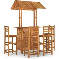 vidaXL Ensemble de bar de jardin 5 pièces en bois massif d'acacia