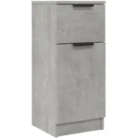 vidaXL Sideboard gris béton 30x30x70 cm Bois composite