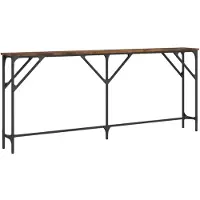 vidaXL Table console chêne fumé 180x23x75 cm bois d'ingénierie