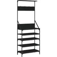 vidaXL Porte-vêtements et rangement des chaussures noir 70x34x184 cm