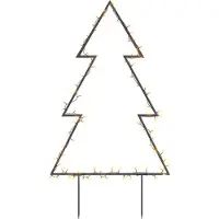 vidaXL Décoration lumineuse arbre de Noël avec piquets 80 LED 60 cm