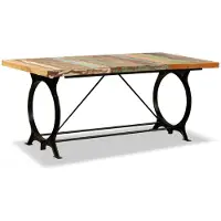 vidaXL Table de salle à manger en vieux bois massif 180 cm