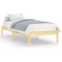 vidaXL Lit en bois massif 90x190 cm