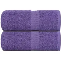 vidaXL Serviettes d'invité 2 pcs violet 30x50 cm 360 g/m² 100% coton