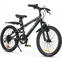 Deryan VTT pour enfant 20 pouces – Réglable – Noir