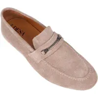 Desa Mocassin 'Herren-Wildlederslipper mit Metalldetails' beige