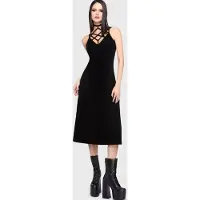 Killstar Robe mi-longue Gothic de - Chapel Blessing - Garden Altar Maxi Dress - S - 4XL - pour Femme - noir - Taille 3XL