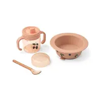 Liewood Set de Vaisselle - 3 Parties - Becket - Berry/Pale Tosca - - UneTaille - Set de Vaisselle