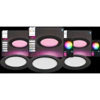 Philips Hue Spot Encastré Slim Lot de 3 - White and Color - 170 mm - Noir