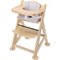 Sunny Fynn Chaise Haute En Bois, Beige | Chaise Haute Bébé, Chaise Haute Pour Enfant Avec Tablette Amovible, Set De Coussins Et Ceinture De Sécurité