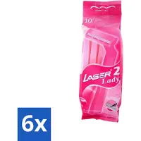 Benson - Laser Twin Women - Rasoirs jetables - Pour femmes - 10 lames - Pack avantage - 6 pièces