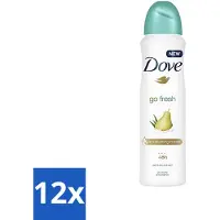 Dove - Déodorant - Spray Go Fresh Pear & Aloe - Parfum frais et soignant - 250 ml - Pack avantage - 12 pièces