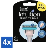 Wilkinson Recharges de lames de rasoir Intuition Sensitive Touch avec gel traitant - 6 lames - pack avantage - 4 pièces