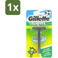 Gillette Set de rasage Goal - Acier inoxydable - Durable et tranchant - 1 lame de rasoir - 1 pièce