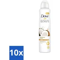 Dove - Déodorant - Noix de coco & Fleur de jasmin - Tropical et traitant - 250 ml - Pack avantage - 10 pièces