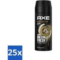 Axe - Déodorant corps en spray - 48h Non Stop Fresh - Gold Temptation - Gold Amber - 150 ml - Pack avantage - 25 pièces