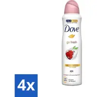 Dove - Déodorant - Go Fresh Grenade - Parfum frais et fruité - 150 ml - Pack avantage - 4 pièces