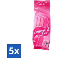 Benson - Laser Twin Women - Rasoirs jetables - Pour femmes - 10 lames - Pack avantage - 5 pièces