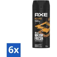 Axe - Déodorant corps en spray - 48hrs Non Stop Fresh - Wild Spice - Épices sauvages & bois de cèdre - 150 ml - Pack avantage - 6 pièces