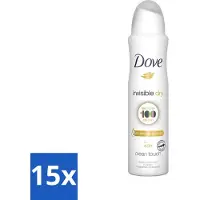 Dove - Déodorant - Invisible Dry - Protection invisible - 250 ml - Pack avantage - 15 pièces