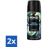 Axe Déodorant Body Spray Aqua Bergamote 150 ml - Pack avantage - 2 pièces
