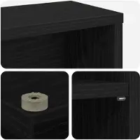 vidaXL Étagère CD en bois imitation chêne noir, 65 x 23,5 x 175 cm