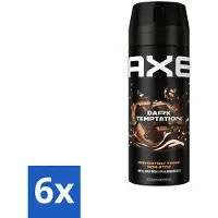 Axe Déodorant Body Spray Dark Temptation 150 ml - Pack avantage - 6 pièces