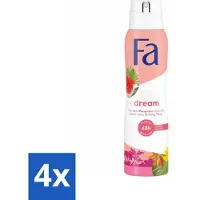 Fa Pflege Fa Déodorant Spray Fiji Dream 150 ml - Pack avantage - 4 pièces