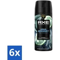 Axe Déodorant Body Spray Aqua Bergamote 150 ml - Pack avantage - 6 pièces