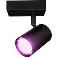 LEDVION Spot LED Plafond Smart Noir 1 spot GU10 4.9W RGBWW