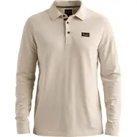 PME Legend Pull-over 'American Classic polo shirt with long sleeves and flight pocket' beige