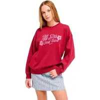 Roxy Lineup Sweatshirt Rouge L Femme