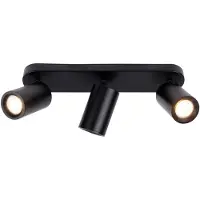 LEDVION Spot LED Plafond Noir 3 spot Rectangulaire douille GU10