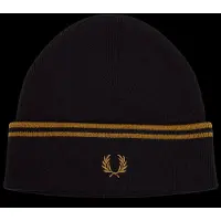 Fred perry pour homme. C3317 Bonnet en laine mérinos noir (OSFA), Casuel