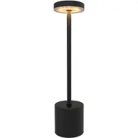 LEDVION Lampe de Table LED Rechargeable Noir Mat 60 Lumens 2700K-5000K