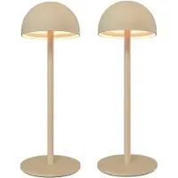 LEDVION Lot de 2 Lampes de Table LED Rechargeables Beige 2700K-5000K