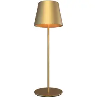 LEDVION Lampe de Table LED Rechargeable Laiton Doré 2700K-5000K IP54