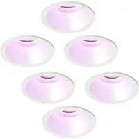LEDVION lot de 6 spot encastrable LED rond 4.9W RGB CCT dimmable