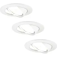 LEDVION lot de 3 spot encastrable LED rond blanc 3W dimmable blanc neutre