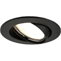 LEDVION spot encastrable LED rond noir 3W dimmable blanc chaud