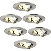 LEDVION lot de 6 spot encastre LED rond 3W dimmable blanc chaud