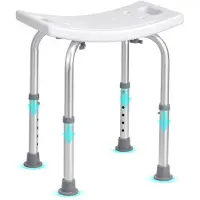 Vevor Siège de Douche Antidérapant Hauteur Réglable 360-485 mm Tabouret de Douche Charge 158,8 kg Chaise de Douche en Alu et PE Aide à la Douche pour Personnes Âgées Femmes Enceintes Salle de Bain