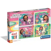 Clementoni , le Puzzle européen Made in Italie Puzzle 4 Puzzles - Gabby's Dollhouse - 10 à 25 pièces