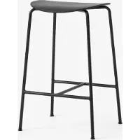 &tradition Pavilion Counter Tabouret Lacquered walnut backrest & seat